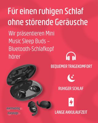 🛏️🎶 Besser schlafen gefällig? Entdecke die Mini Music Sleep Buds: Bluetooth-Kopfhörer, die dir zu einem ruhigen...